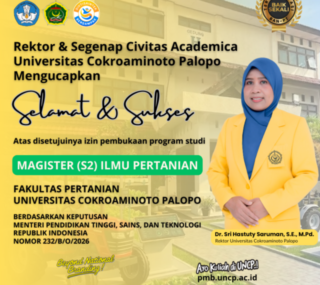 UNCP Resmi Buka Program Magister (S2) Ilmu Pertanian